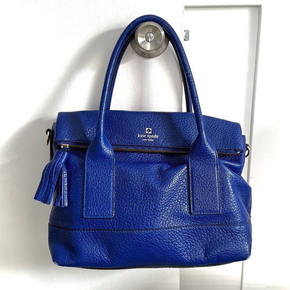 Cobalt Blue Leather Kate Spade Bag - Shoulder or Cross Body